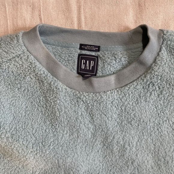 The Gap Fleece Pullover Womens Size Large Tall Baby Blue SOFT Athleisure NWT - Picture 7 of 7